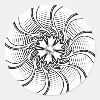 Flower Tattoo Runt Klistermärke