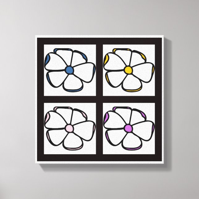 Flower Teckning Canvastryck (Framsida)