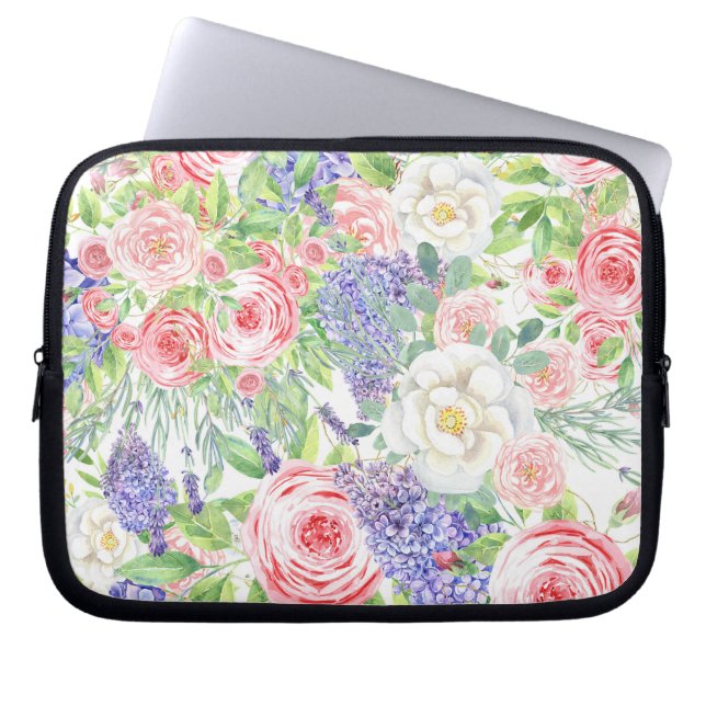 Flower Teckning Easy Laptop Fodral (Framsidan)