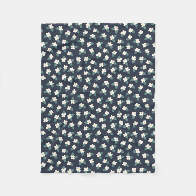 Flower Teckning Fleecefilt (Framsidan)