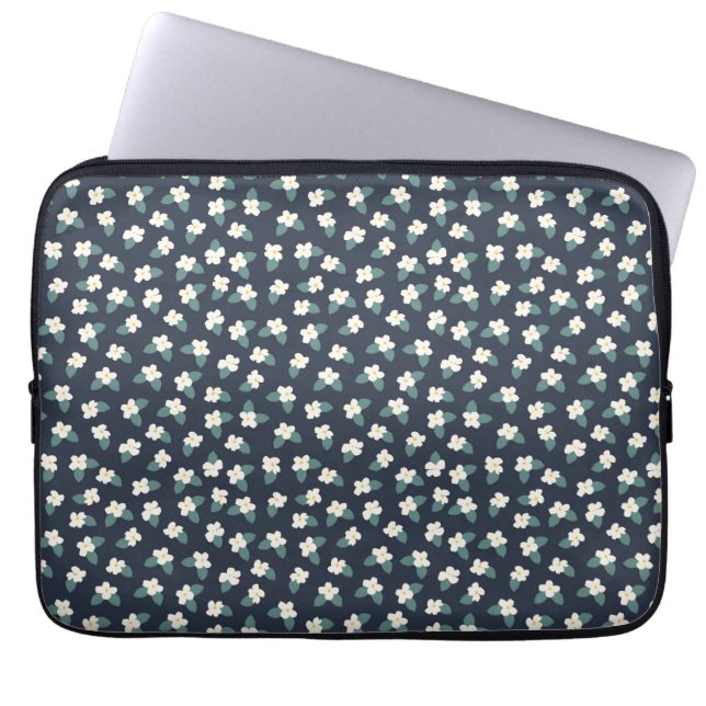 Flower Teckning Laptop Fodral (Framsidan)