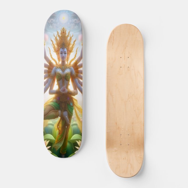 Flower Thai Goddess Skateboard Deck (Framsida)