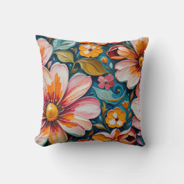 Flower Throw Pillow Kudde