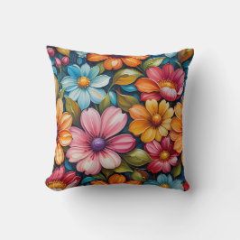 Flower Throw Pillow Kudde