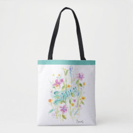 Flower Tote bag, canvas bag Tygkasse