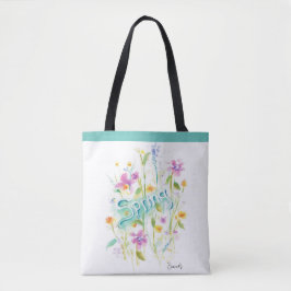 Flower Tote bag, canvas bag Tygkasse