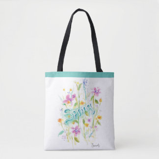 Flower Tote bag, canvas bag Tygkasse