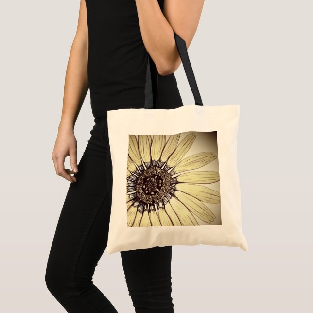 Flower Tote Bag-format med fin hand Tygkasse (Framsida (produkt))
