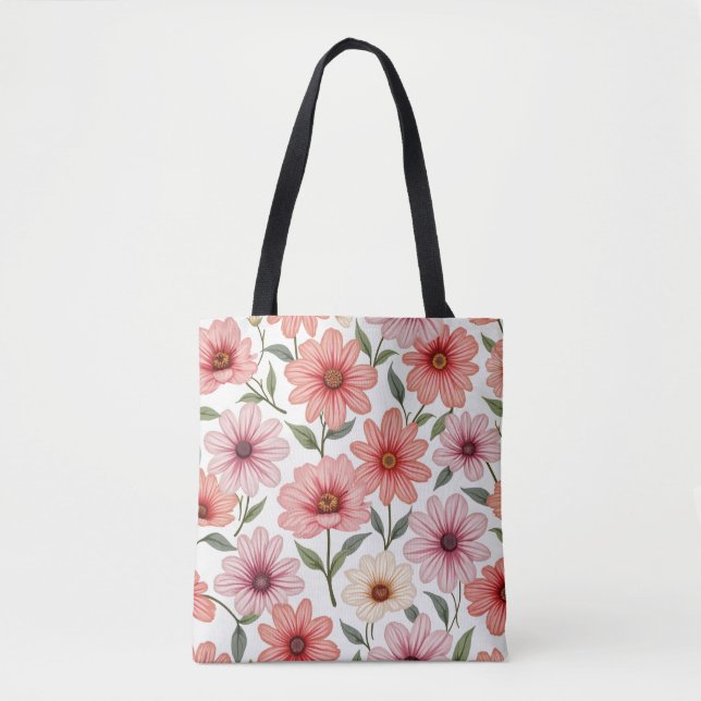 Flower Tote one Tygkasse (Framsida)