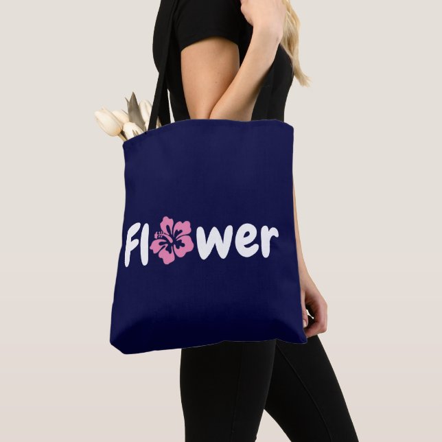 Flower Tote Tygkasse (Närbild)