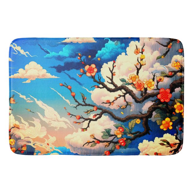 Flower Träd Badrumsmatta (Framsidan)