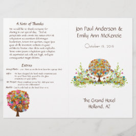 Flower Träd Bröllopsprogram