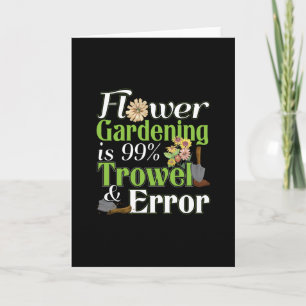 Flower Trowel Error - Gardener Pun Kort
