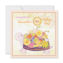 Flower Turtle Barns födelsedag Party