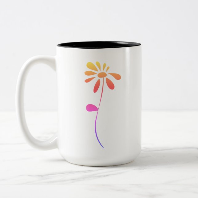 Flower Två-Tonad Mugg (Vänster)
