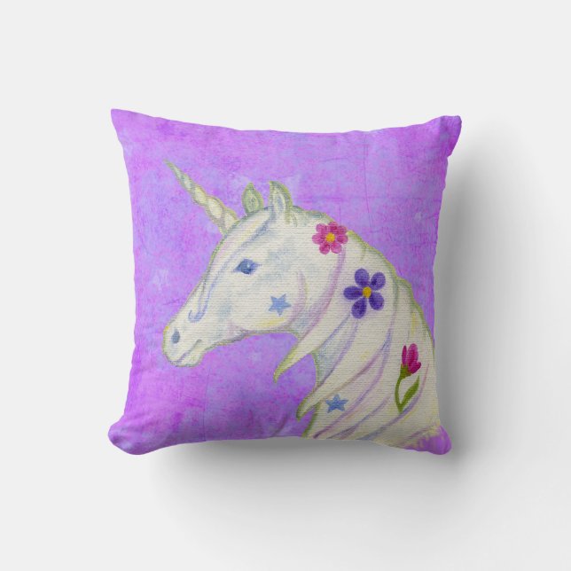 Flower Unicorn på Lila Kudde (Framsida)