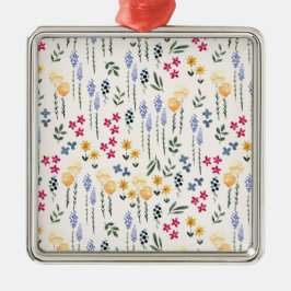 Flower Vår Botanical Blommigt Julgransprydnad Metall