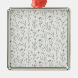 Flower Vår Botanical Blommigt Julgransprydnad Metall