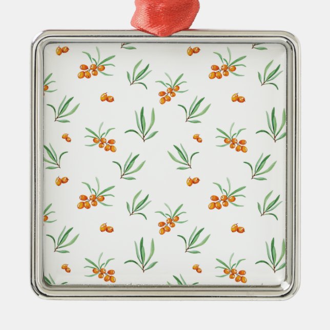 Flower Vår Botanical Blommigt Julgransprydnad Metall (Framsidan)