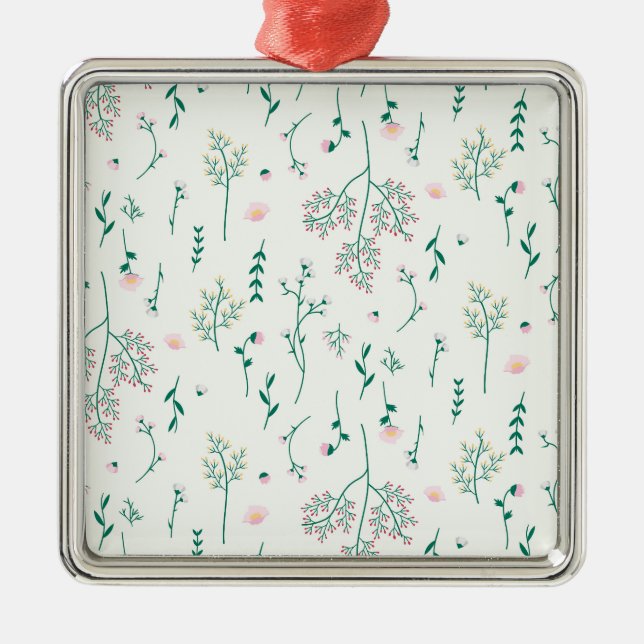 Flower Vår Botanical Blommigt Julgransprydnad Metall (Framsidan)