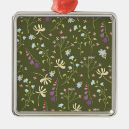 Flower Vår Botanical Blommigt Julgransprydnad Metall