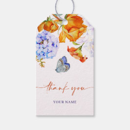 Flower vår-trädgårdsfjäril presentetikett