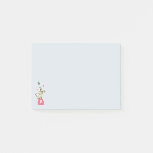 Flower Vas Anteckningsblock Post-it Block (Framsida)