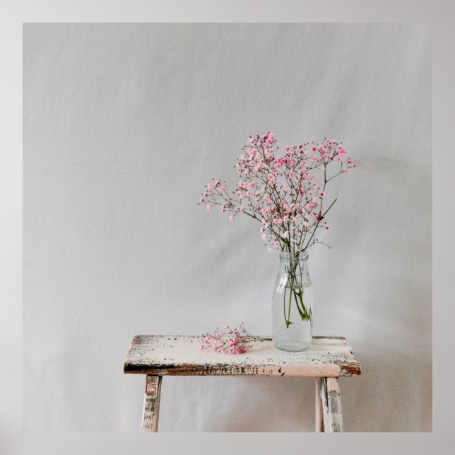 Flower vas baby utandningsluft naturligt poster (Framsidan)