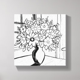 Flower Vas Bouquet Modern minimalist Canvastryck
