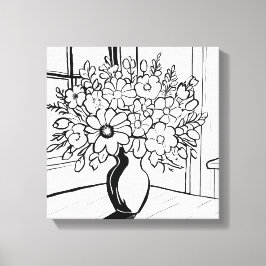 Flower Vas Bouquet Modern minimalist Canvastryck