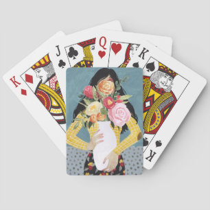 Flower Vas Girl Casinokort