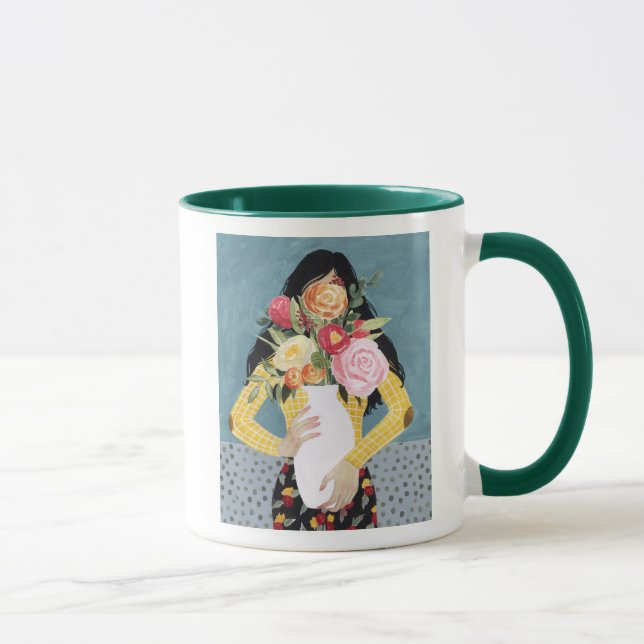 Flower Vas Girl Mugg (Höger)