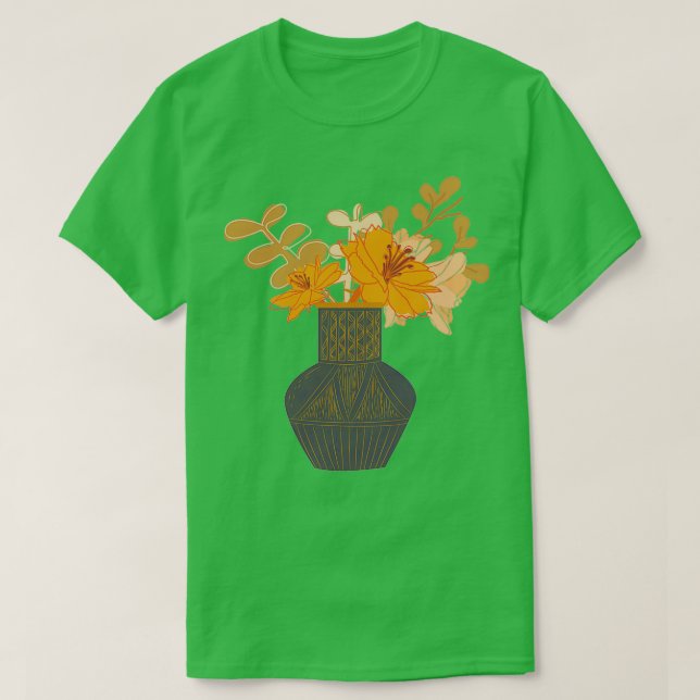Flower Vas Illustration T Shirt (Design framsida)