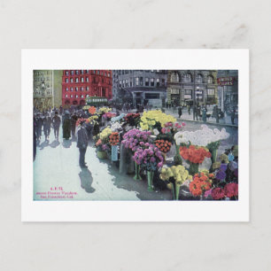 Flower Vendors, San Francisco 1926 Vintage Vykort