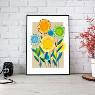 Flower Wall Art Canvas