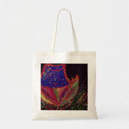 Flower Wearing a Hat Tote Bag Tygkasse