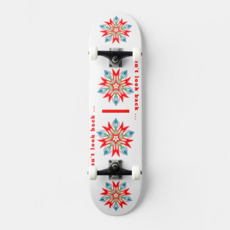 Flower weihnachtsstern red blue green mini skateboard bräda 18,5 cm
