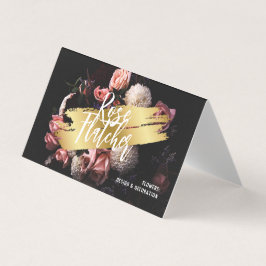 Flower Workshop Black Guld Visitkort