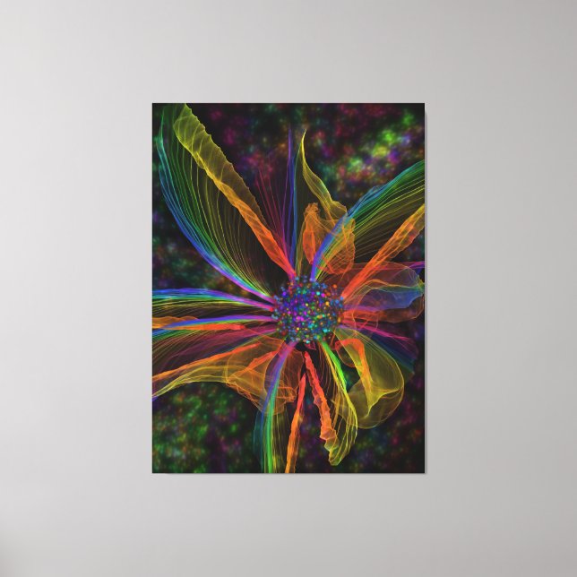 Flower Wrapped Canvas med fantastisk Abstrakt (Framsida)