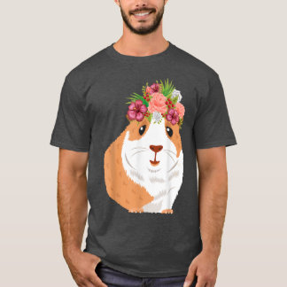 Flower Wreath Guinea Pig Clothing Gift T Shirt
