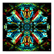 Flower X v1.1 - färglöst mönster pareidolia