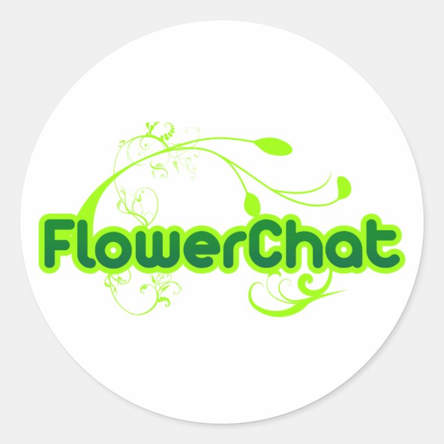 FlowerChat 3-tums etikett (Framsida)