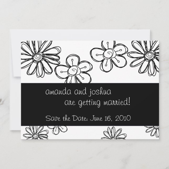 Flowerdoodles-spara datumet spara datumet (Framsida)