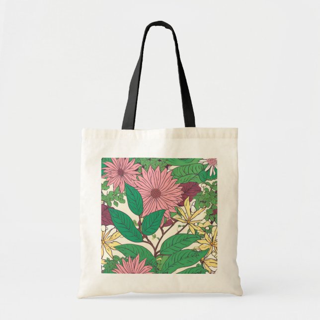 flowered cloth bag tygkasse (Framsidan)