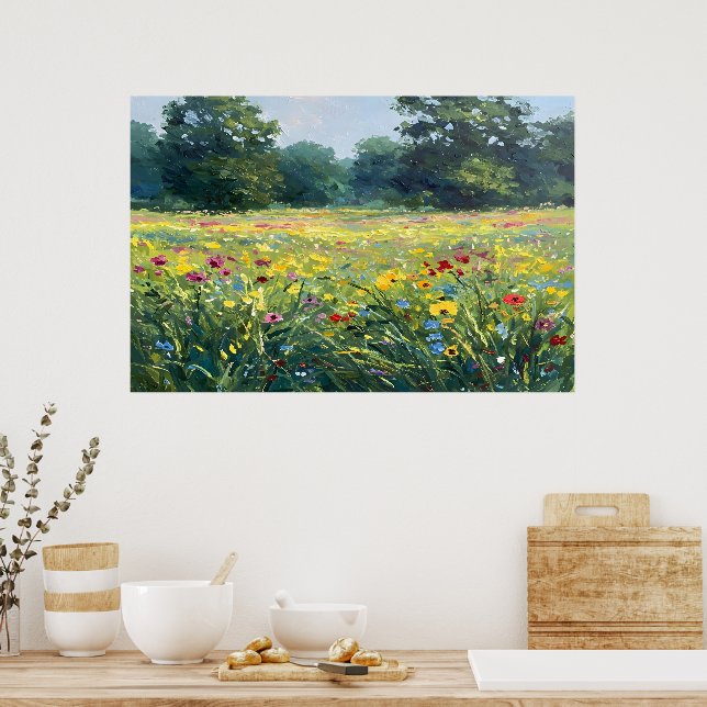 Flowered field poster (Kök)