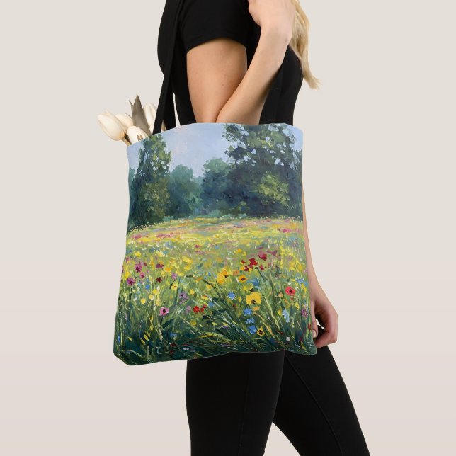 Flowered field tygkasse (Närbild)