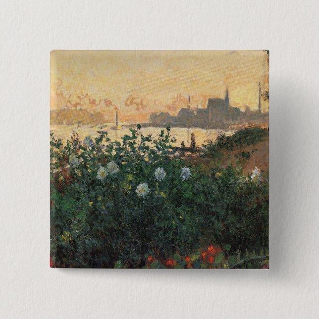 Flowered Riverbank, Argenteuil - Claude Monet - c1 Knapp (Framsida)