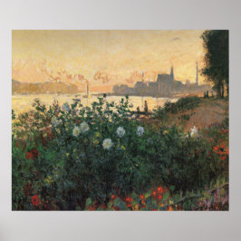 Flowered Riverbank, Argenteuil - Claude Monet Poster