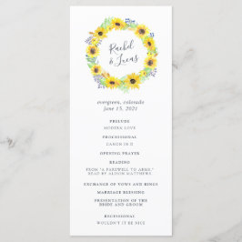 Flowerfields Bröllop Ceremony Program