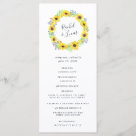 Flowerfields Bröllop Ceremony Program